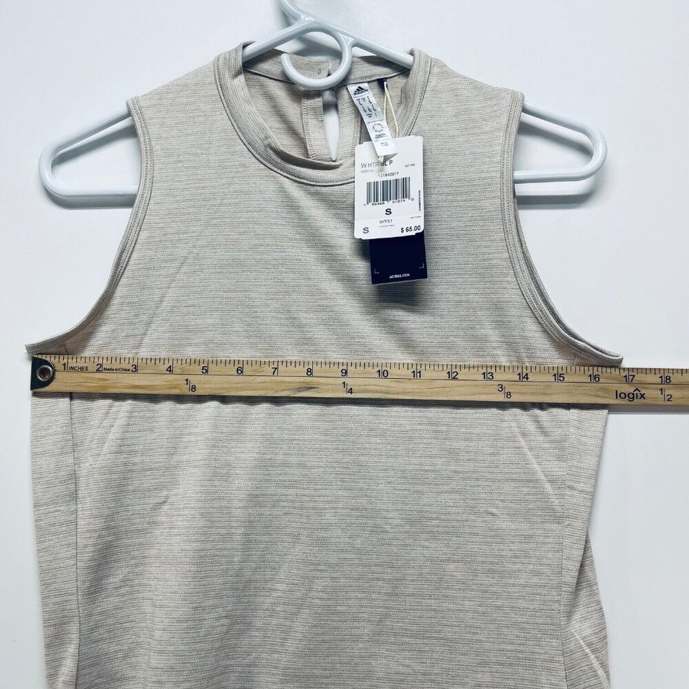 Adidas Golf Shirt Size S Women’s Heathered Essentials Mock Neck Brown NWT - Picture 5 of 12